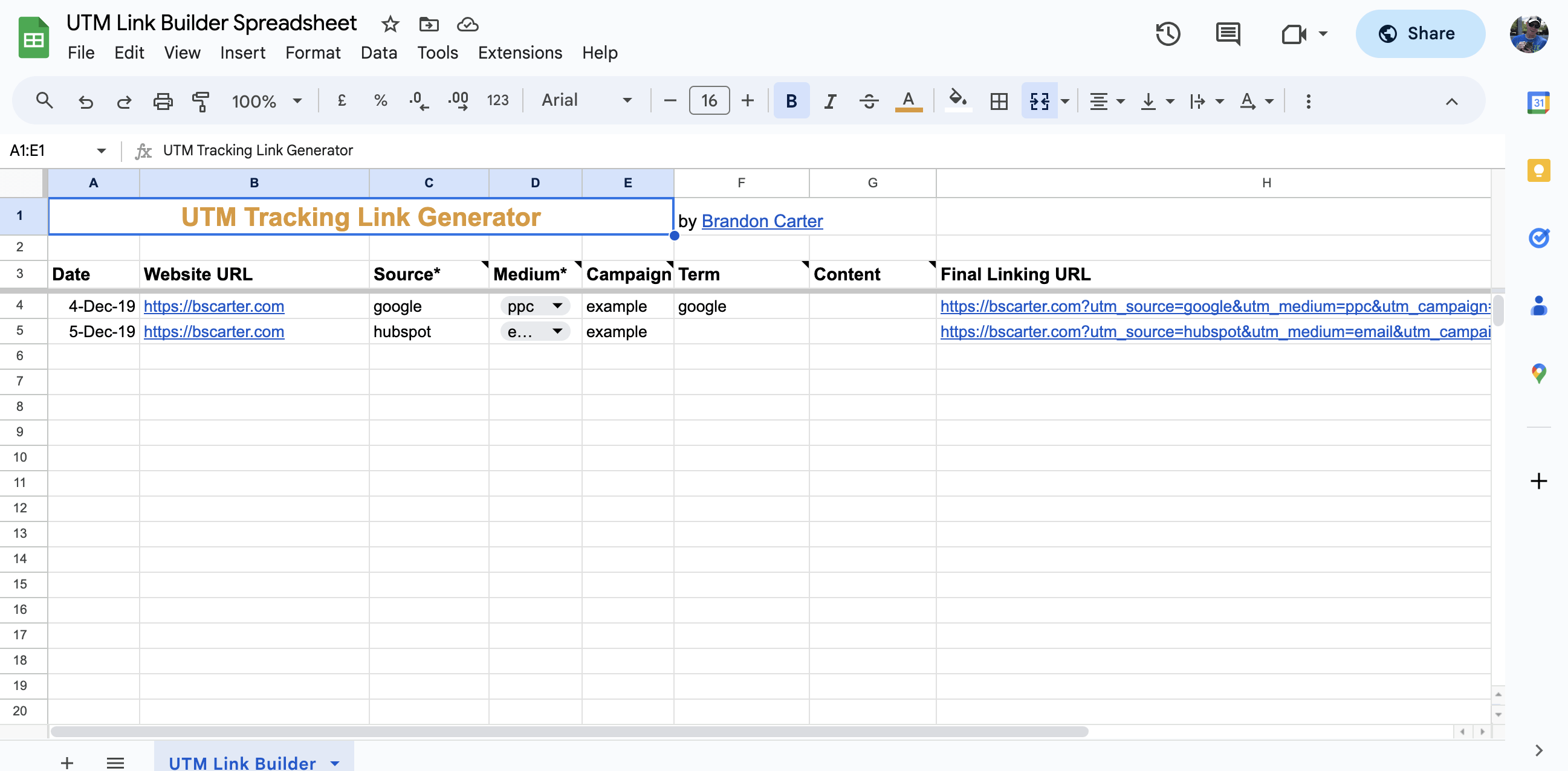 Free Utm Generator Template - Light Background Collection - Mobile Quality